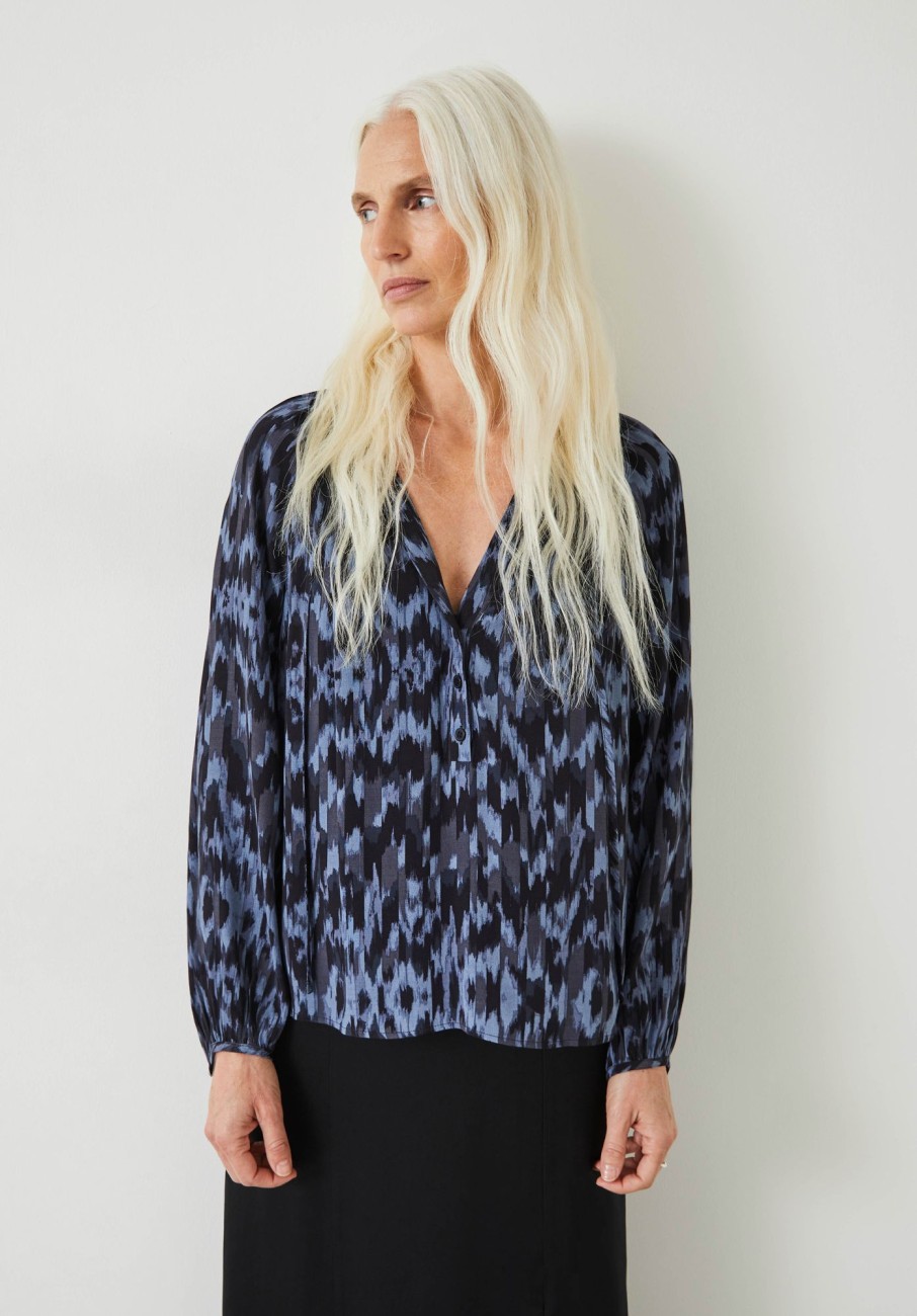 Online Mila Tie Neck Blouse Ikat