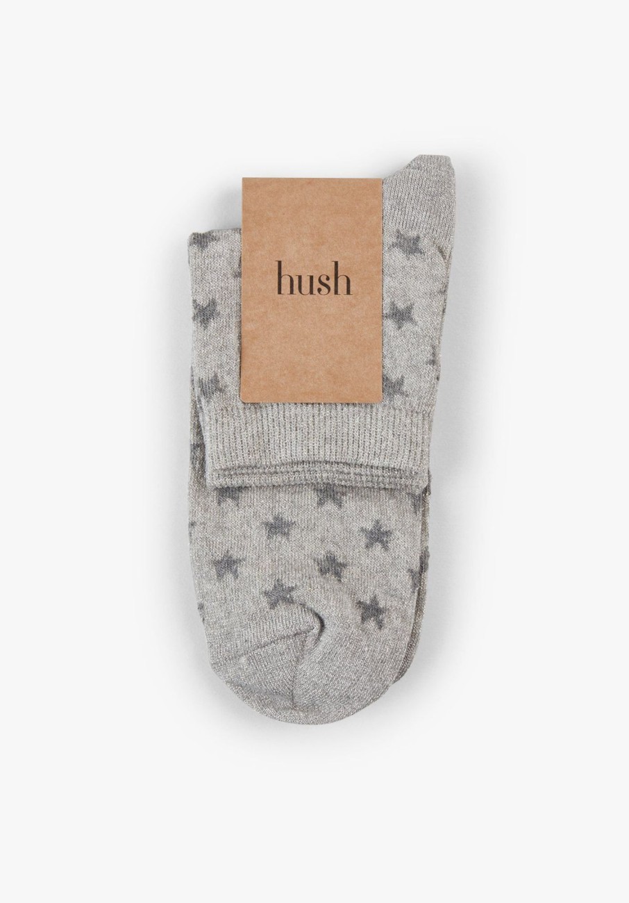 Best Edena Star Socks Silver Grey