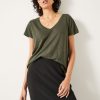 Wholesale Slim V-Neck T-Shirt Deep Green