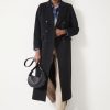 Wholesale Miranda Double Breasted Wool Blend Coat Black