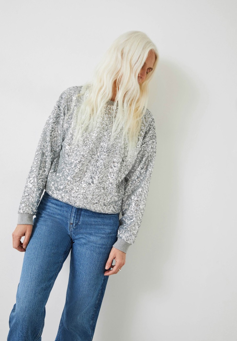 Best Sweatshirt Silver Sequin