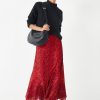 Best Shaula Maxi Skirt Ombre Flower Black/Red