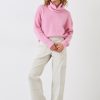 Online Meryll Ribbed Cropped Jumper Dusty Pink