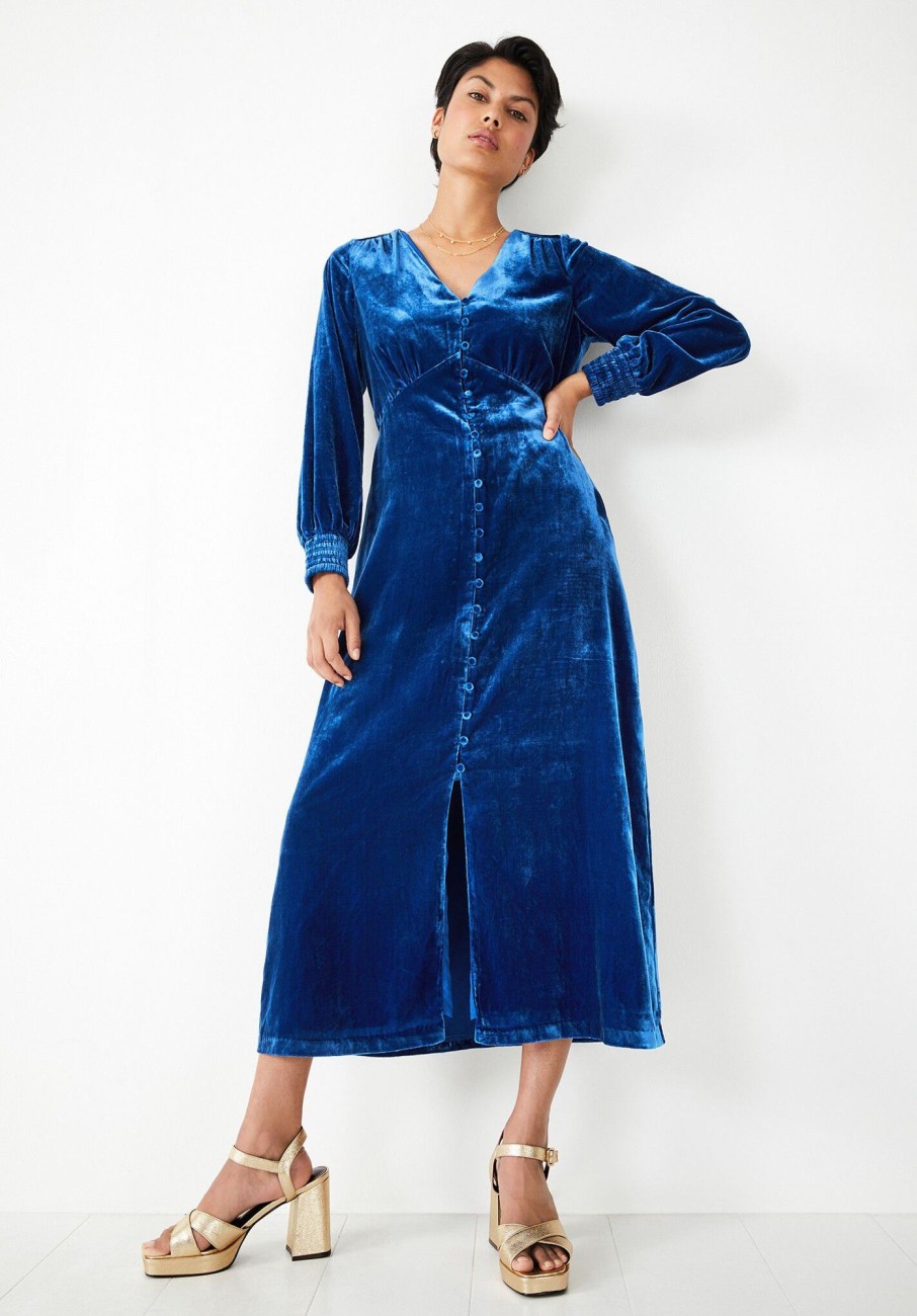 Wholesale Velvet Valeria Midi Dress Blue