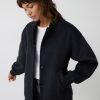 New Lottie Wool Bomber Jacket Charcoal Marl