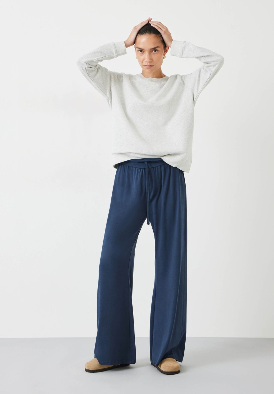 Hot Amie Wide Leg Joggers Midnight Navy