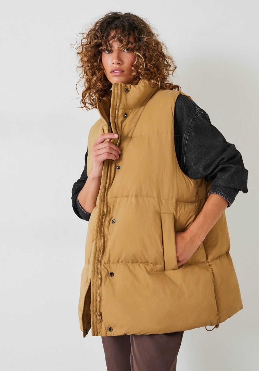 Online Alice Relaxed Padded Gilet Sand