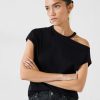 Online Aisha Cut Out Detail Top Black