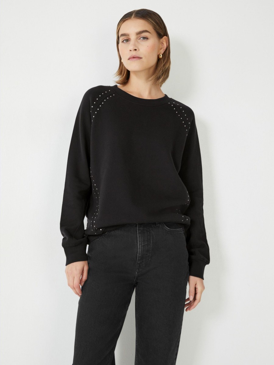 Online Luna Studded Sweatshirt Vintage Black