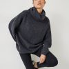 Online Meryl Ribbed Roll Neck Jumper Charcoal Marl