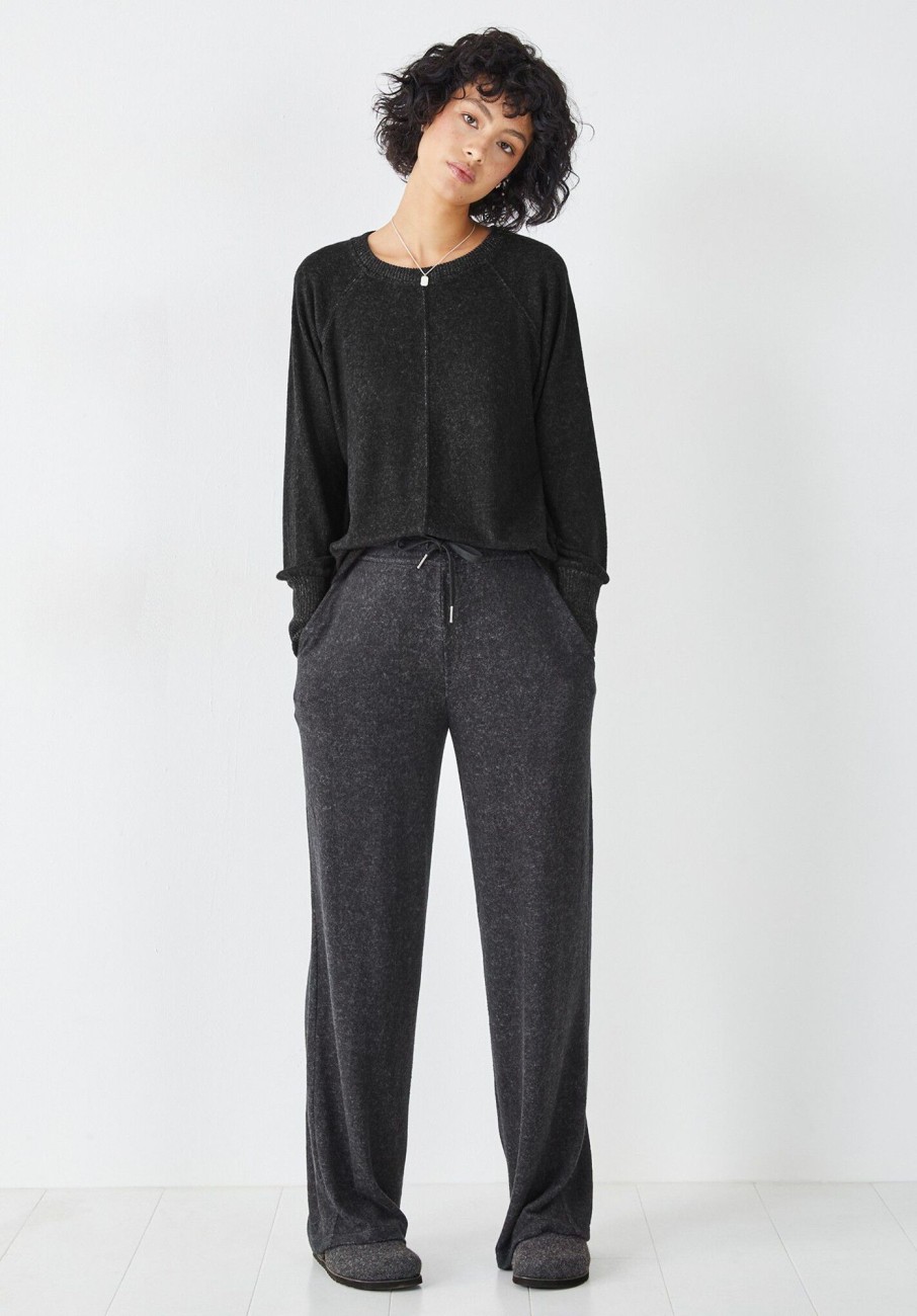 Online Elle Supersoft Wide Leg Joggers Charcoal Marl