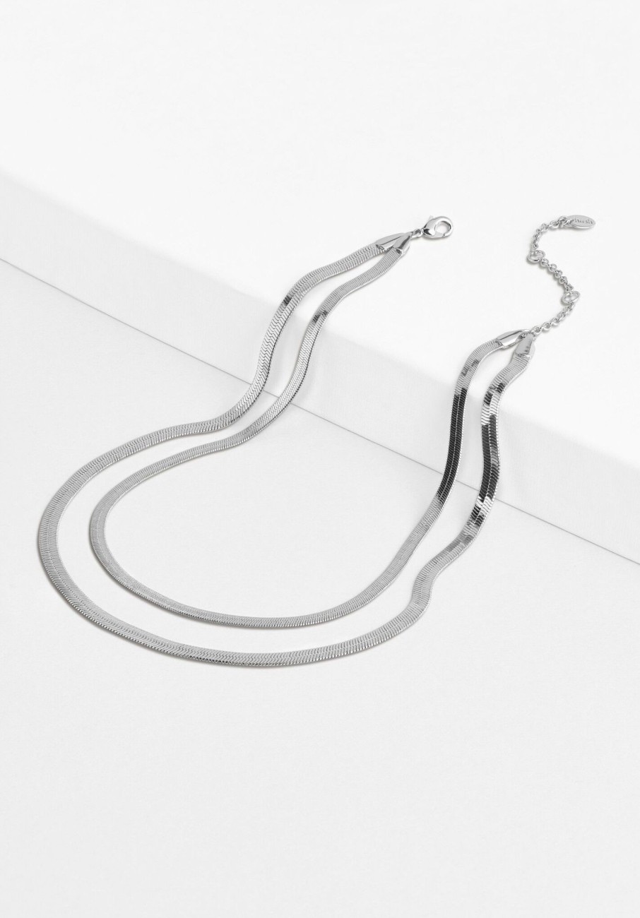 Online Aster Snake Chain Necklace Silver