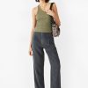 Hot Nula One Shoulder Vest Olivine