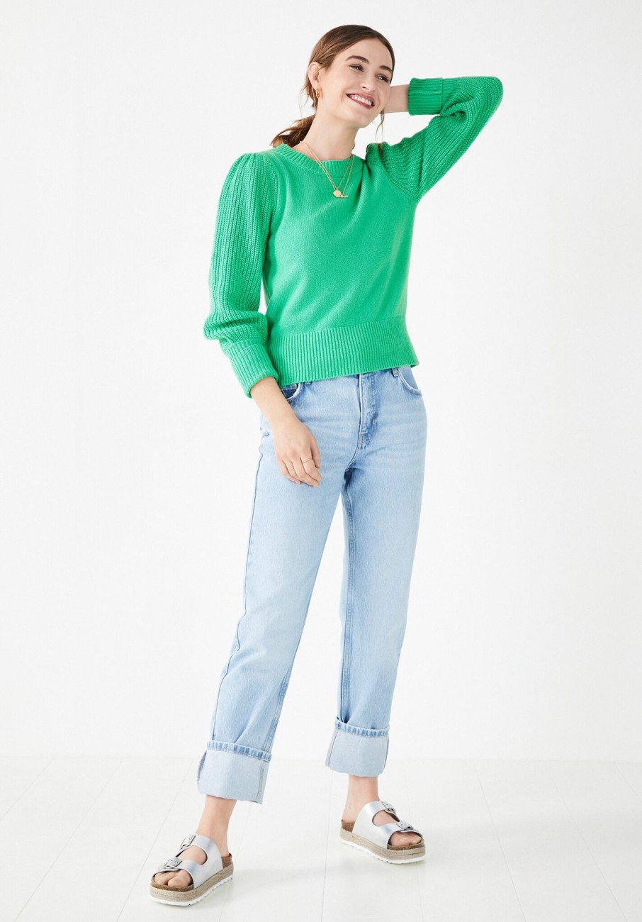 Online Brea Ribbed Jumper Mint Green