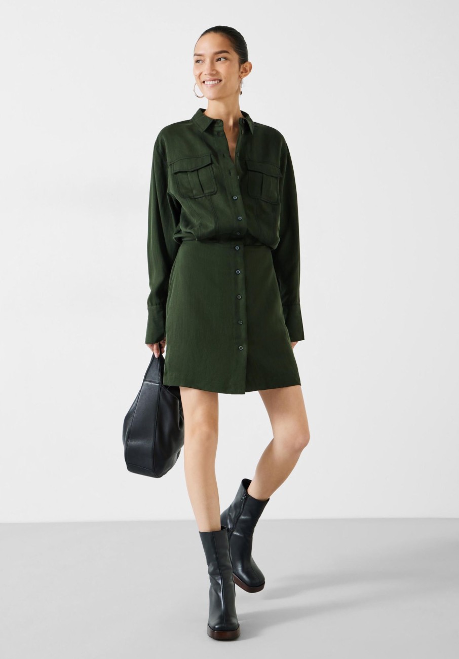 New Maia Mini Utility Dress Dark Green