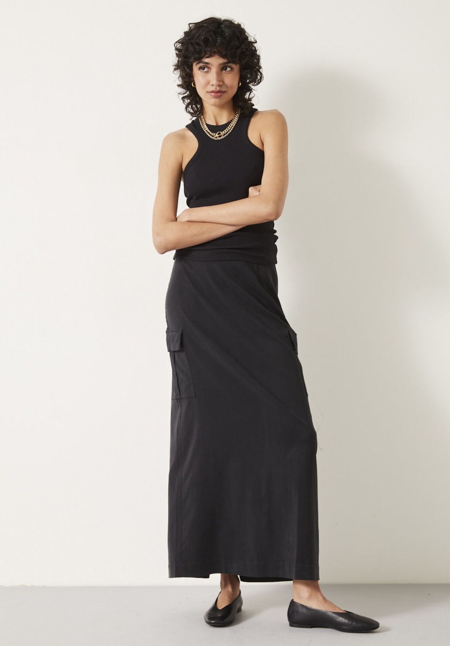 Wholesale Alix Cargo Maxi Skirt Black