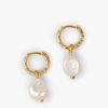 New Mila Pearl Drop Earrings Gold