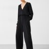 New Raye Sparkle Jersey Jumpsuit Black