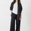 Hot Alpa Wide Leg Wool Blend Trousers Dark Navy