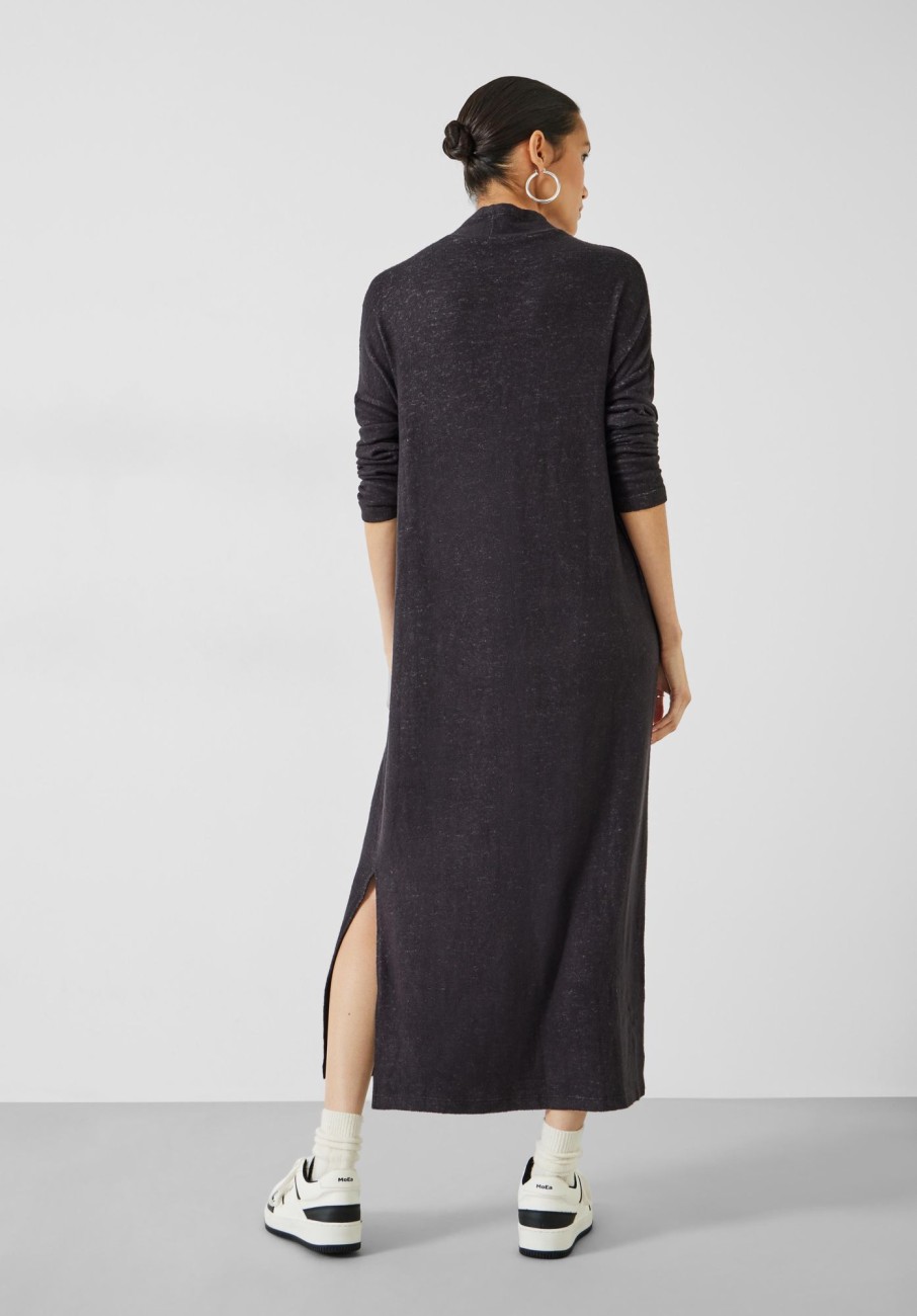 New Elle Supersoft Midi Dress Charcoal Marl