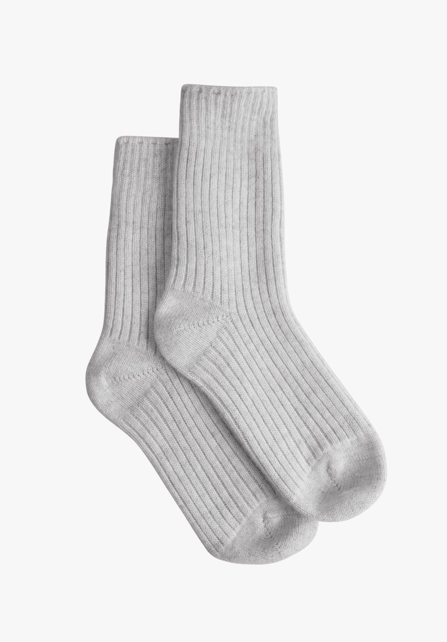 Hot Cashmere Socks Grey Marl