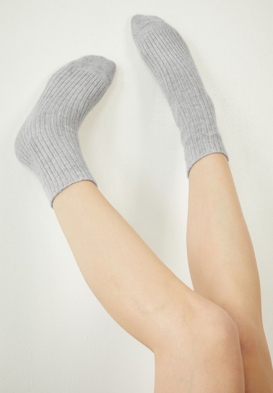 Hot Cashmere Socks Grey Marl