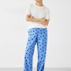 Wholesale Sadie Cotton Flannel Pyjama Trousers Random Polka Dot Blue