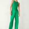 New Cecilly Satin Trousers Green