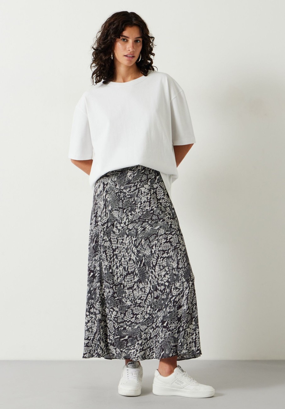 Hot Kora Maxi Skirt Snakeskin Neutral