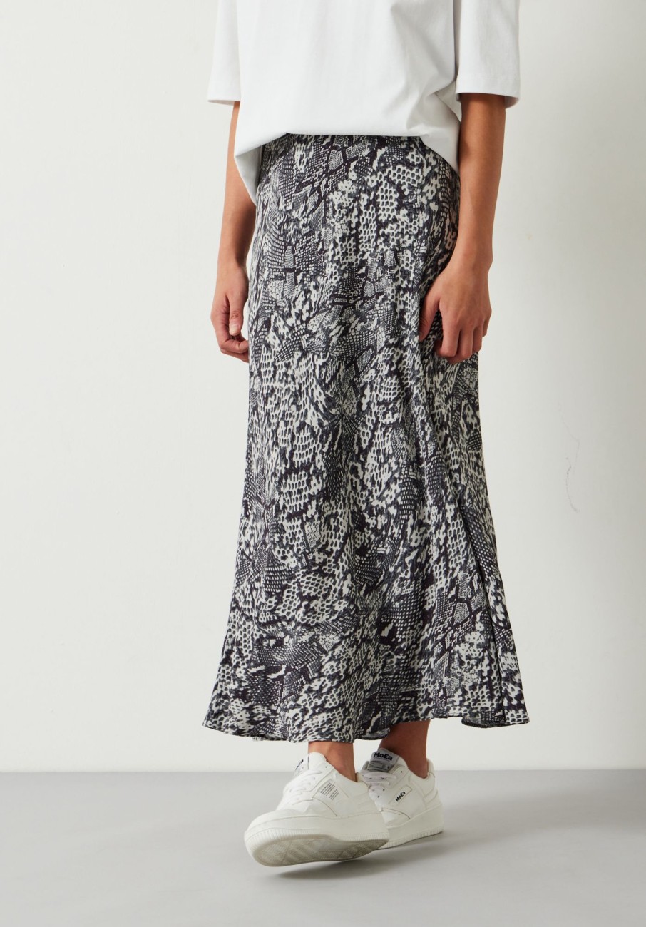 Hot Kora Maxi Skirt Snakeskin Neutral