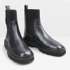 Clearance Pacey Leather Chunky Chelsea Boots Black