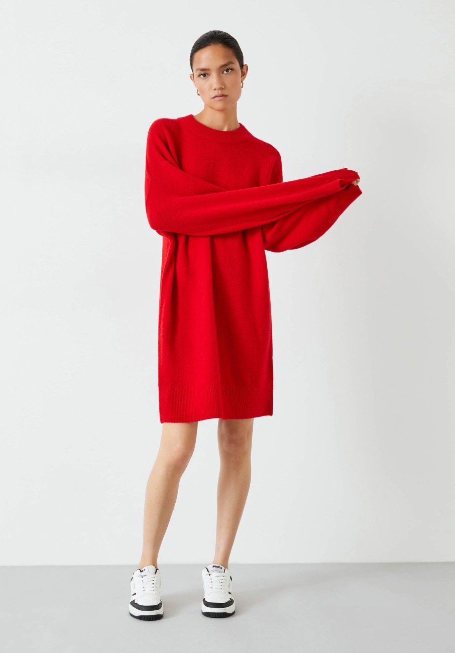 Best Kenley Wool Blend Jumper Dress Vibrant Red