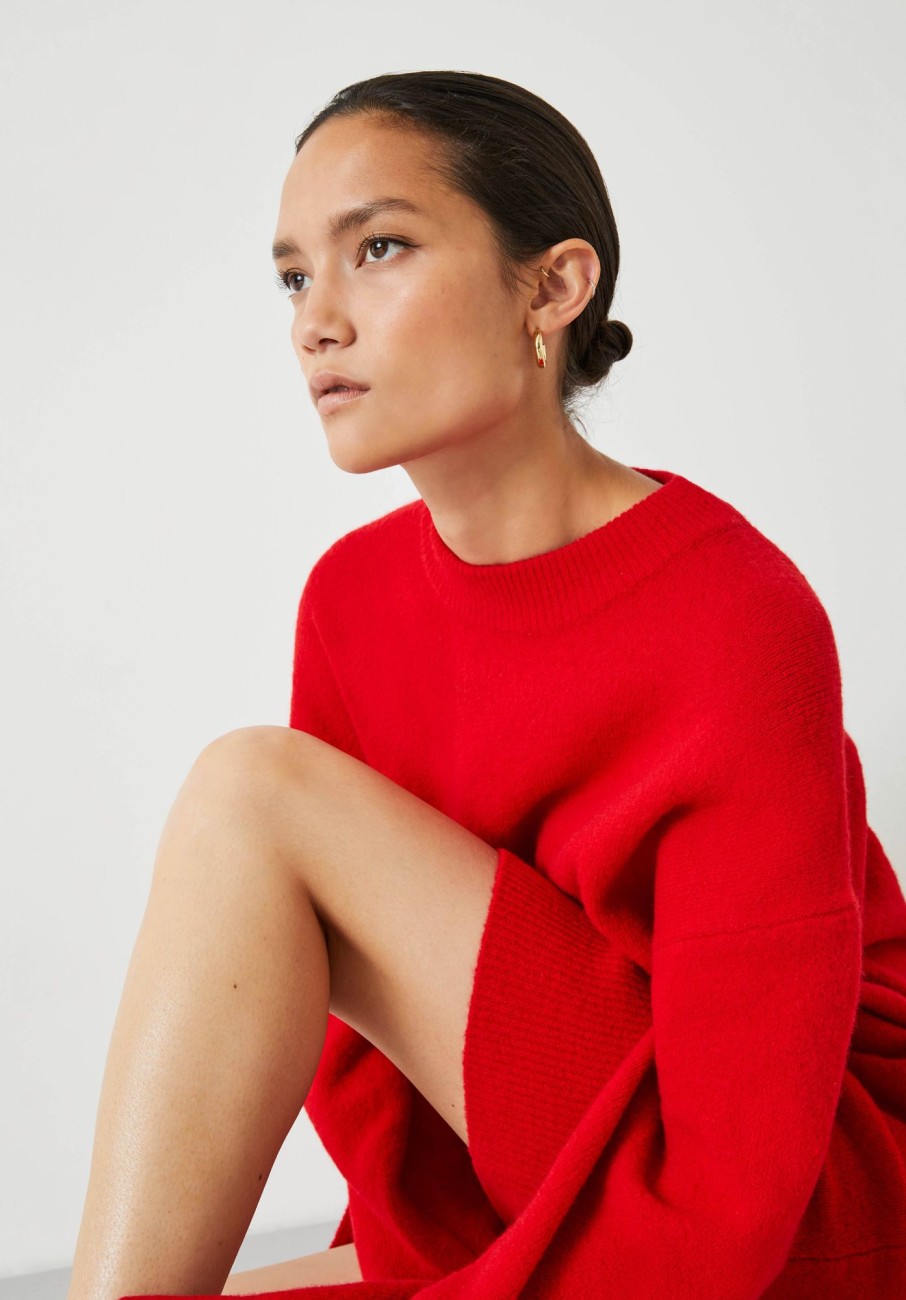 Best Kenley Wool Blend Jumper Dress Vibrant Red