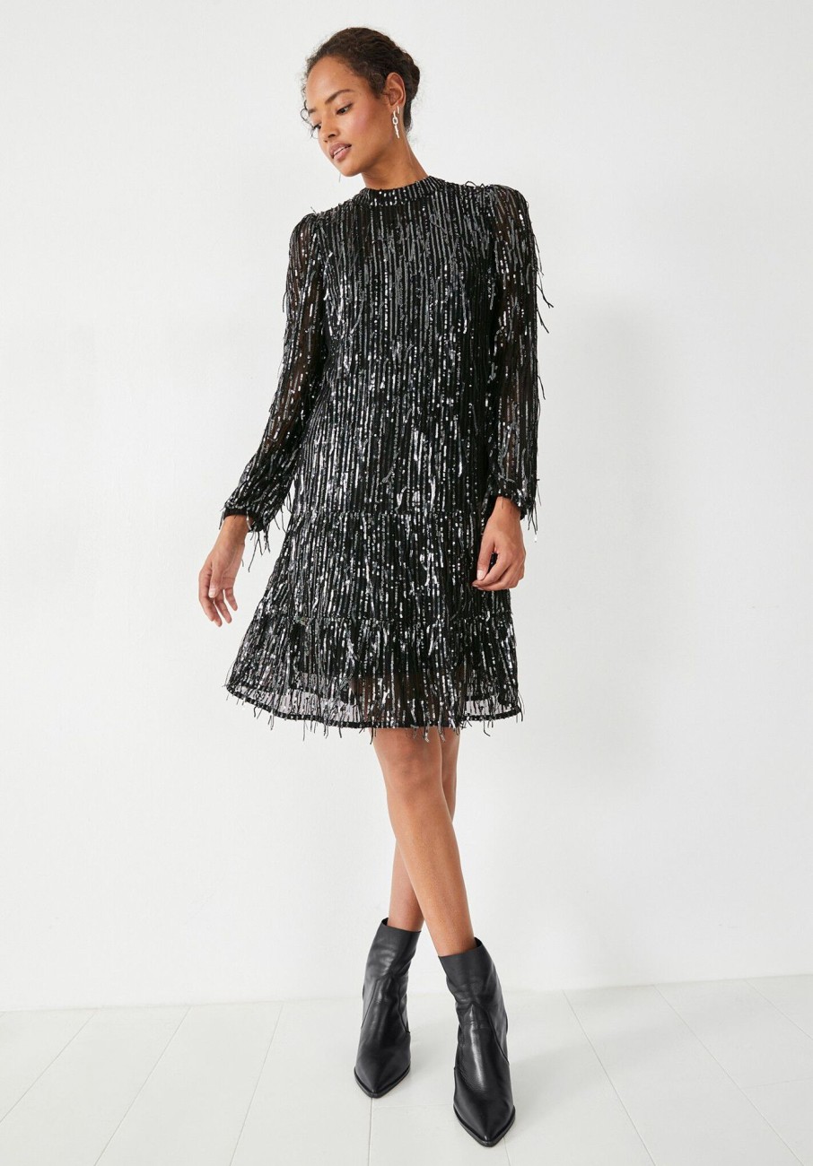 Best Naomi Sequin Mini Dress Black