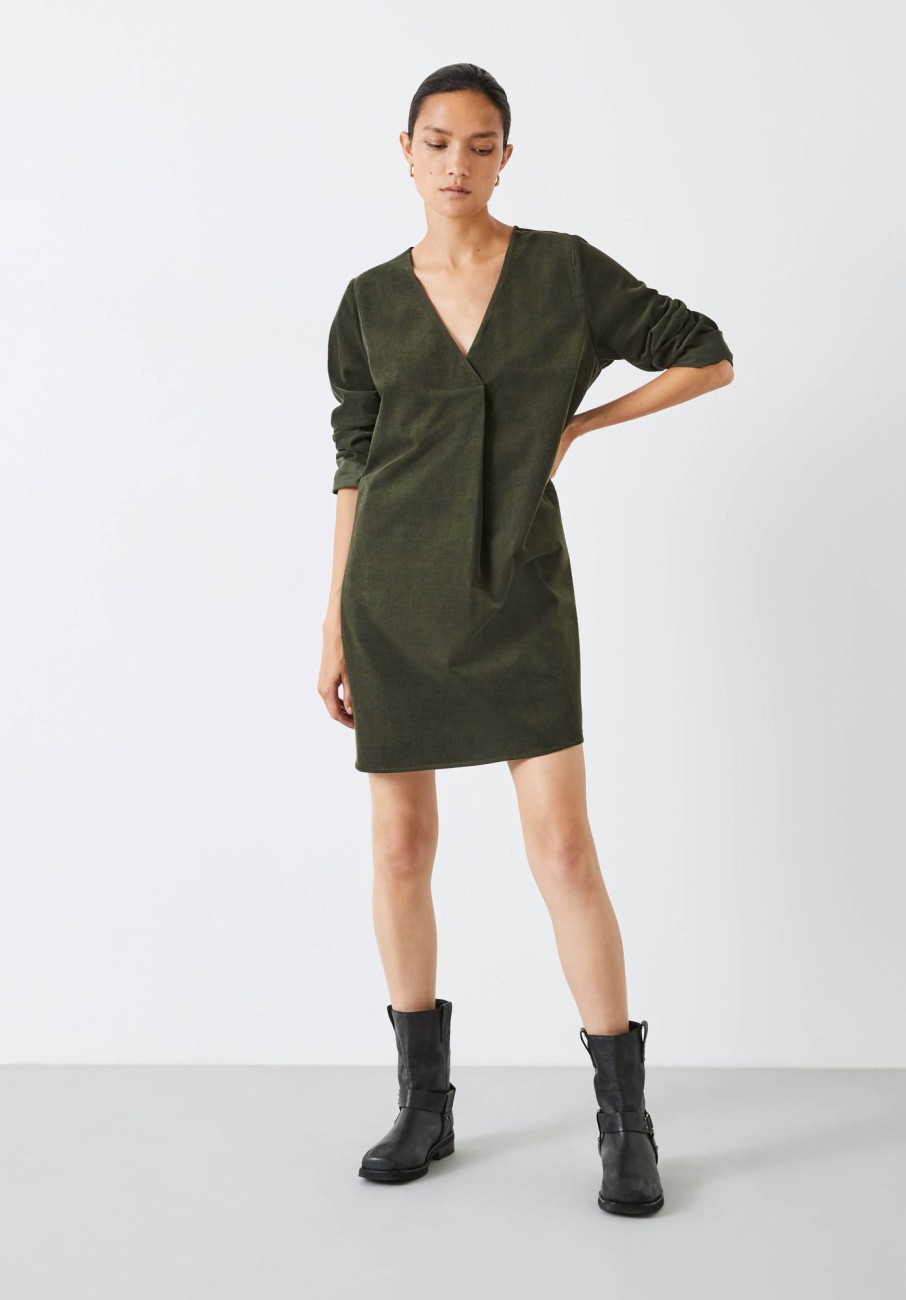 Wholesale Emory Mini Cord Dress Dark Green