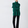 New Meryl Roll Neck Wool Blend Jumper Forest Green