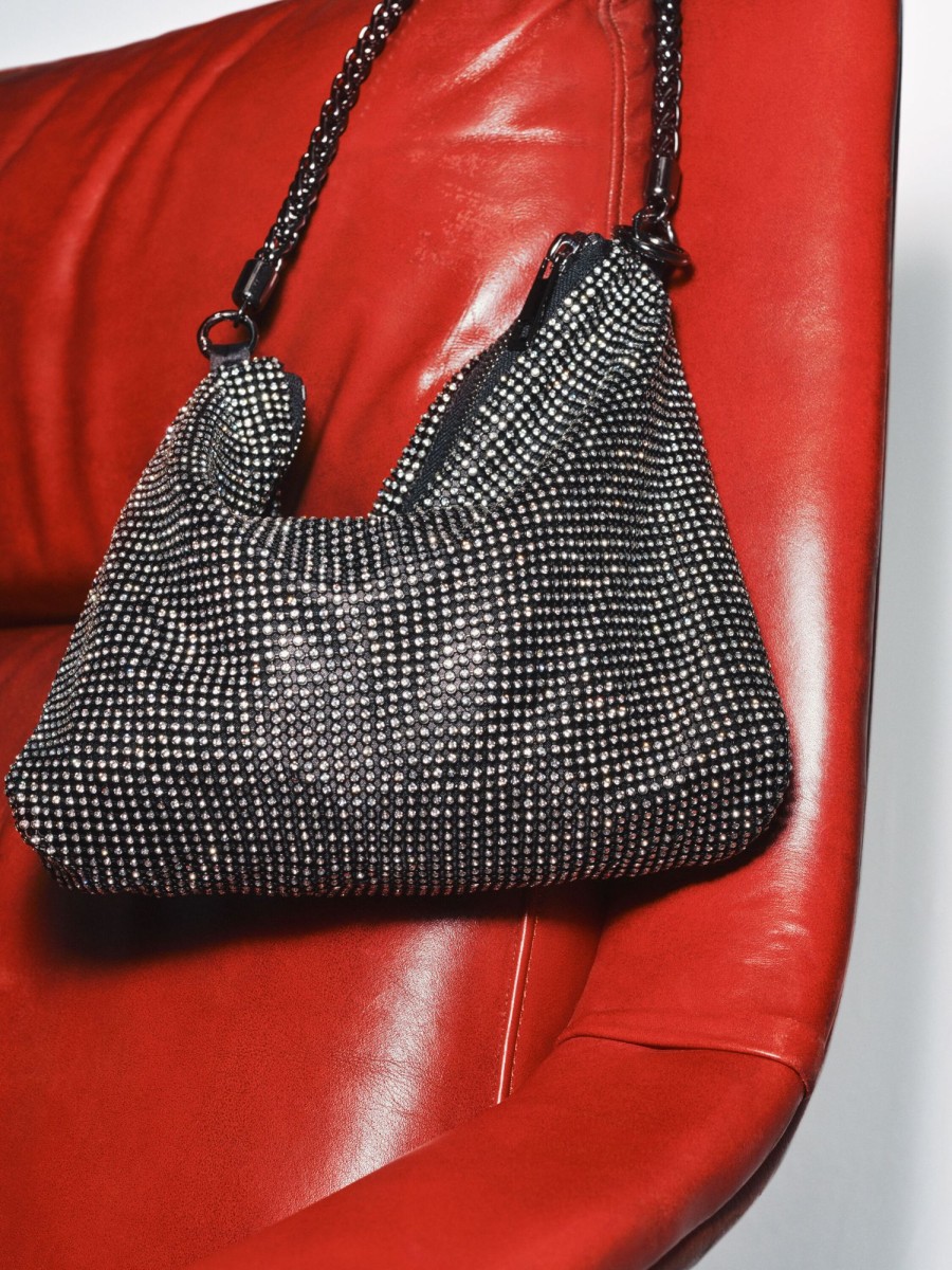 Clearance Alma Gem Mesh Bag Black