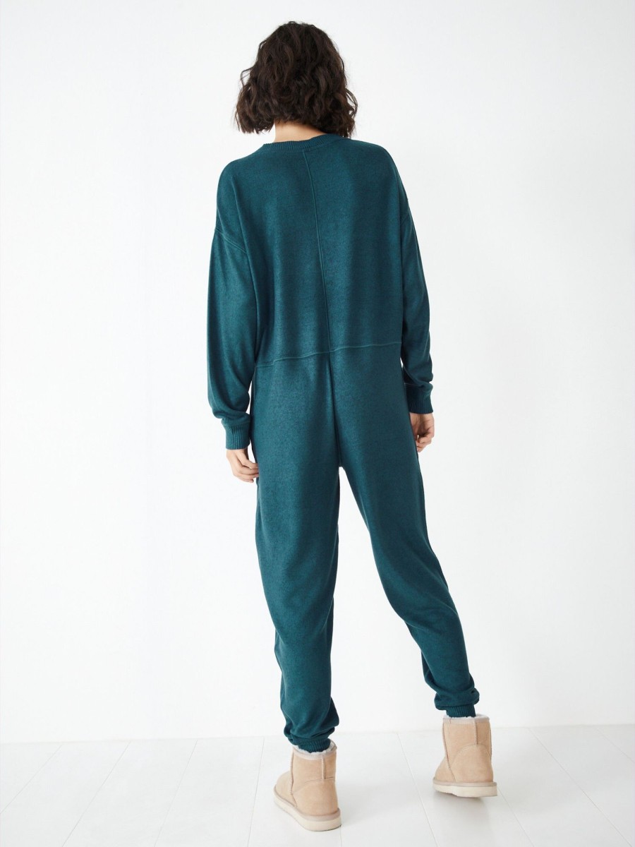 Clearance Elle Supersoft V-Neck Onesie Deep Teal