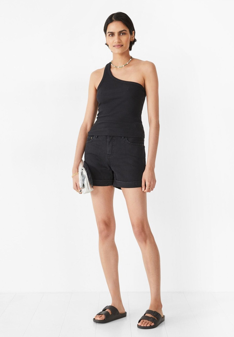 Clearance Nula One Shoulder Vest Black