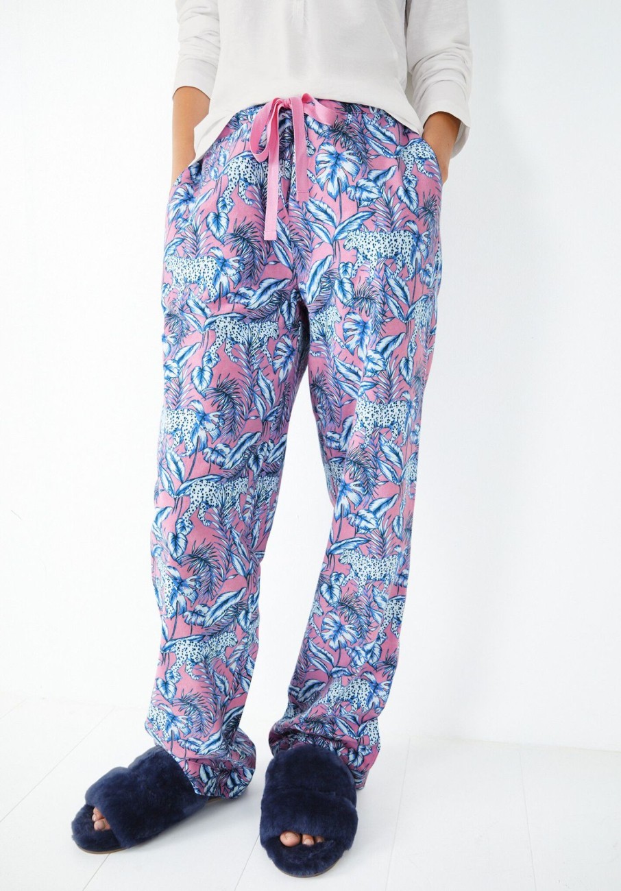 Best Joy Flannel Pyjama Trousers Jungle Leopard/Green