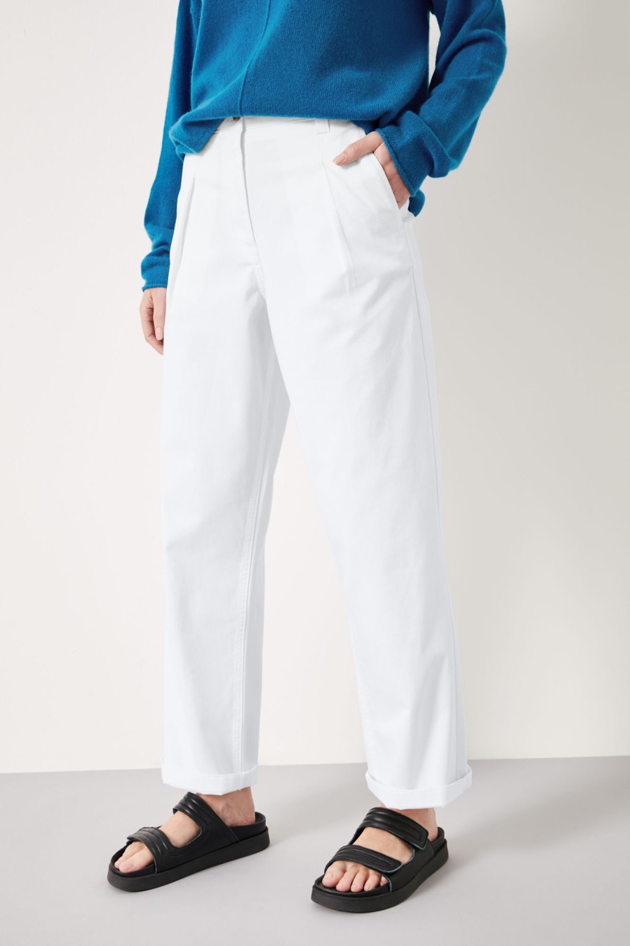 Clearance Imogen Cotton Trousers White