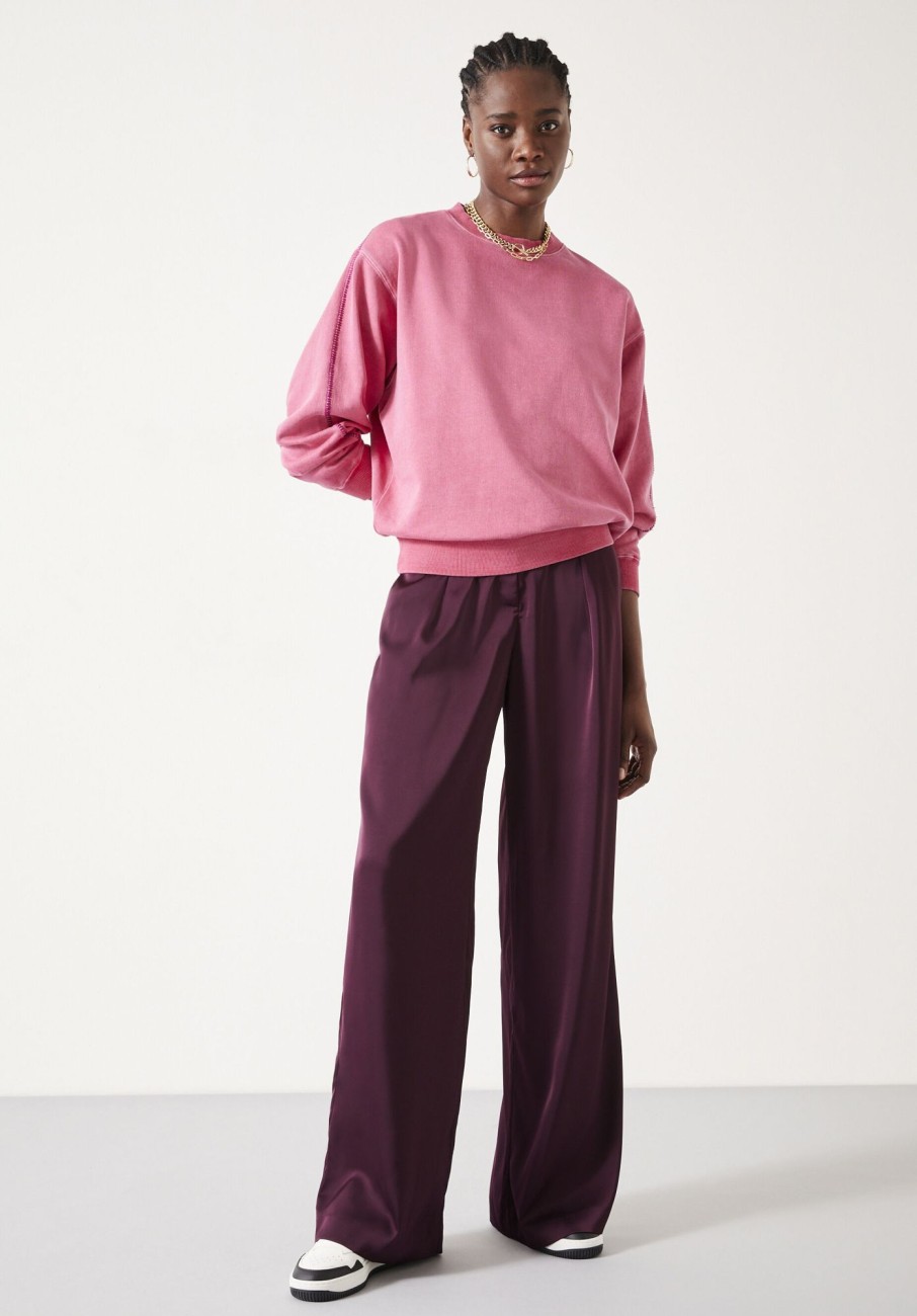 New Melanie Satin Trousers Purple