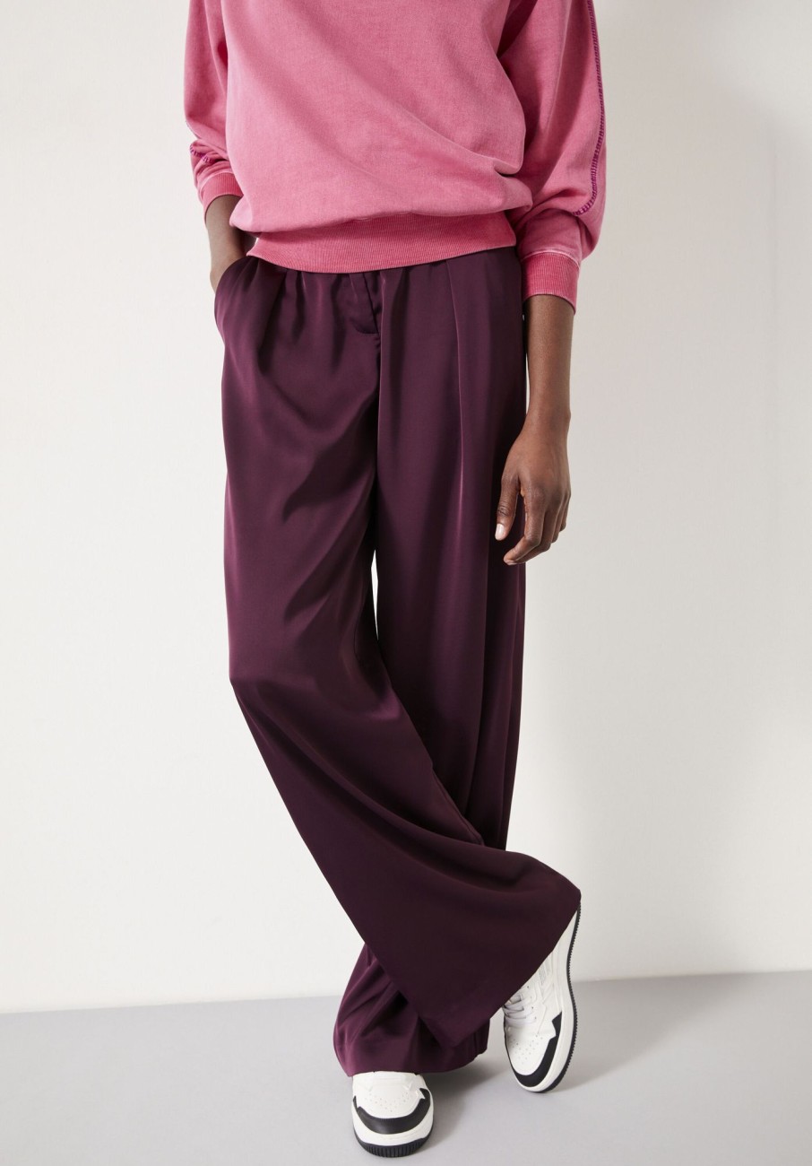 New Melanie Satin Trousers Purple