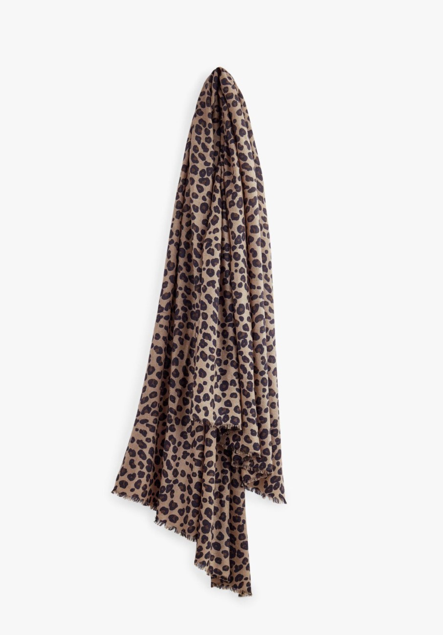 Wholesale Leopard Cashmere Scarf Brown