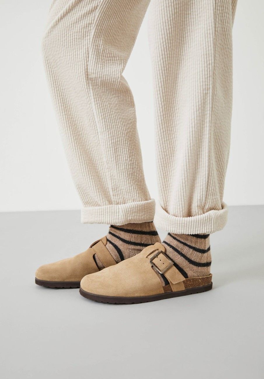 Hot Wool Stripe Socks Oatmeal