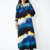 Hot Nyra Midi Dress Ombre Stripe