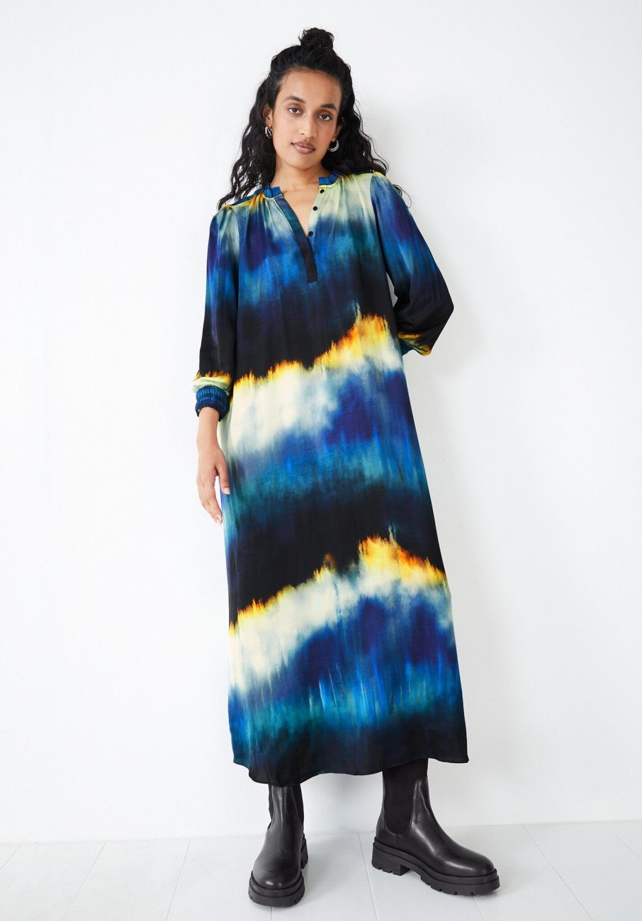 Hot Nyra Midi Dress Ombre Stripe