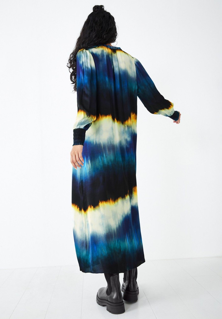 Hot Nyra Midi Dress Ombre Stripe