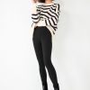 New Ribbed Jersey Leggings Black