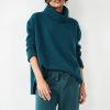 Wholesale Cashmere Chunky Roll Neck Jumper Deep Teal